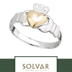 10K Gold and Sterling Silver Claddagh Ring