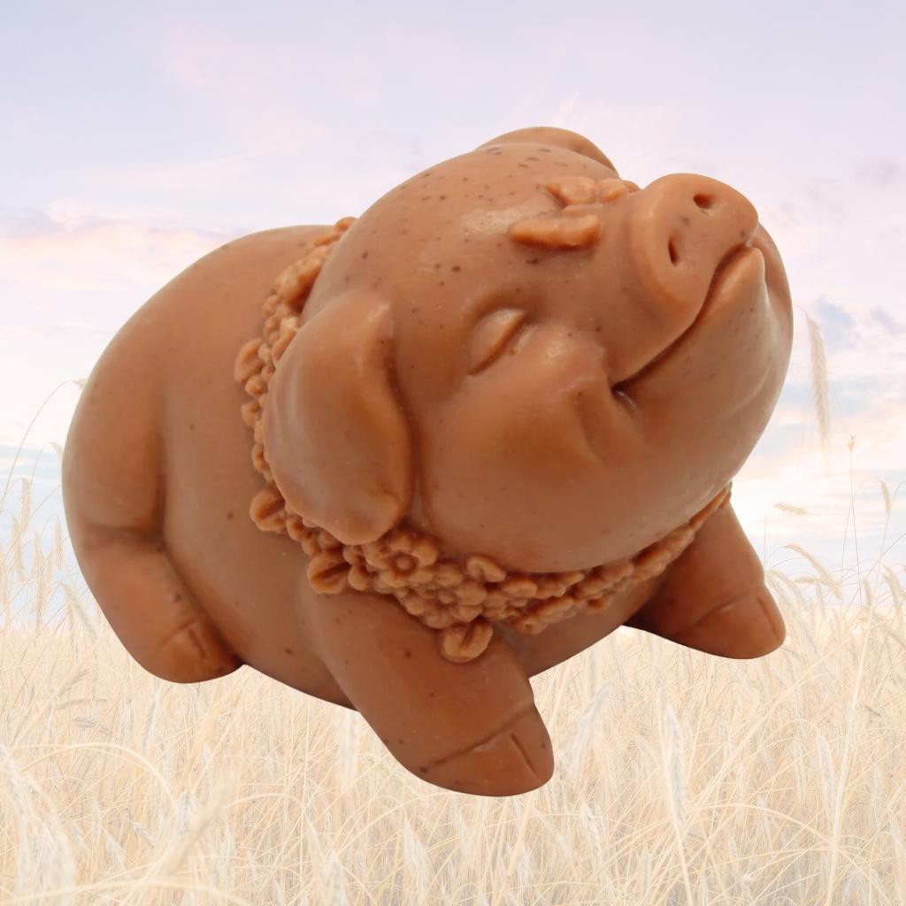 12 Quail Farm Pig Soap - Pink