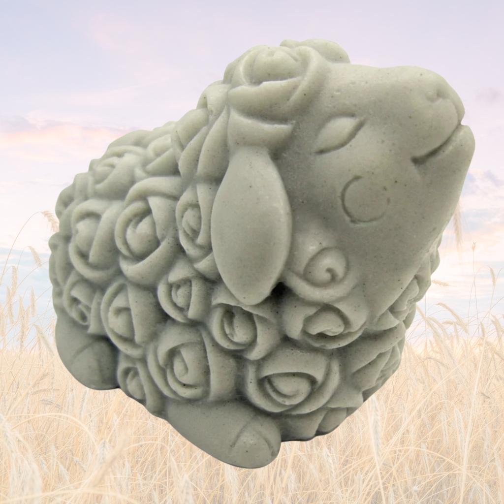 12 Quail Farm Sheep Soap- Grey