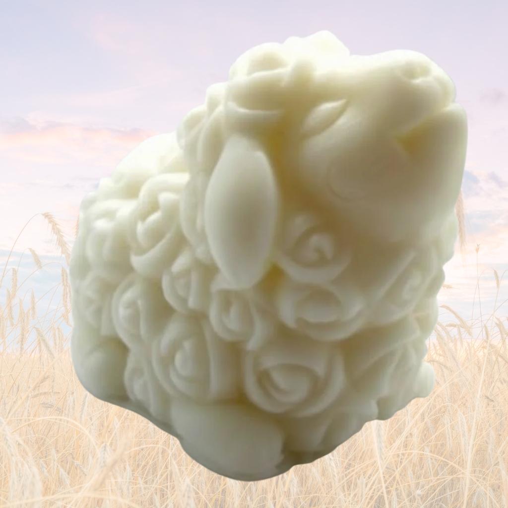 12 Quail Farm Sheep Soap- White