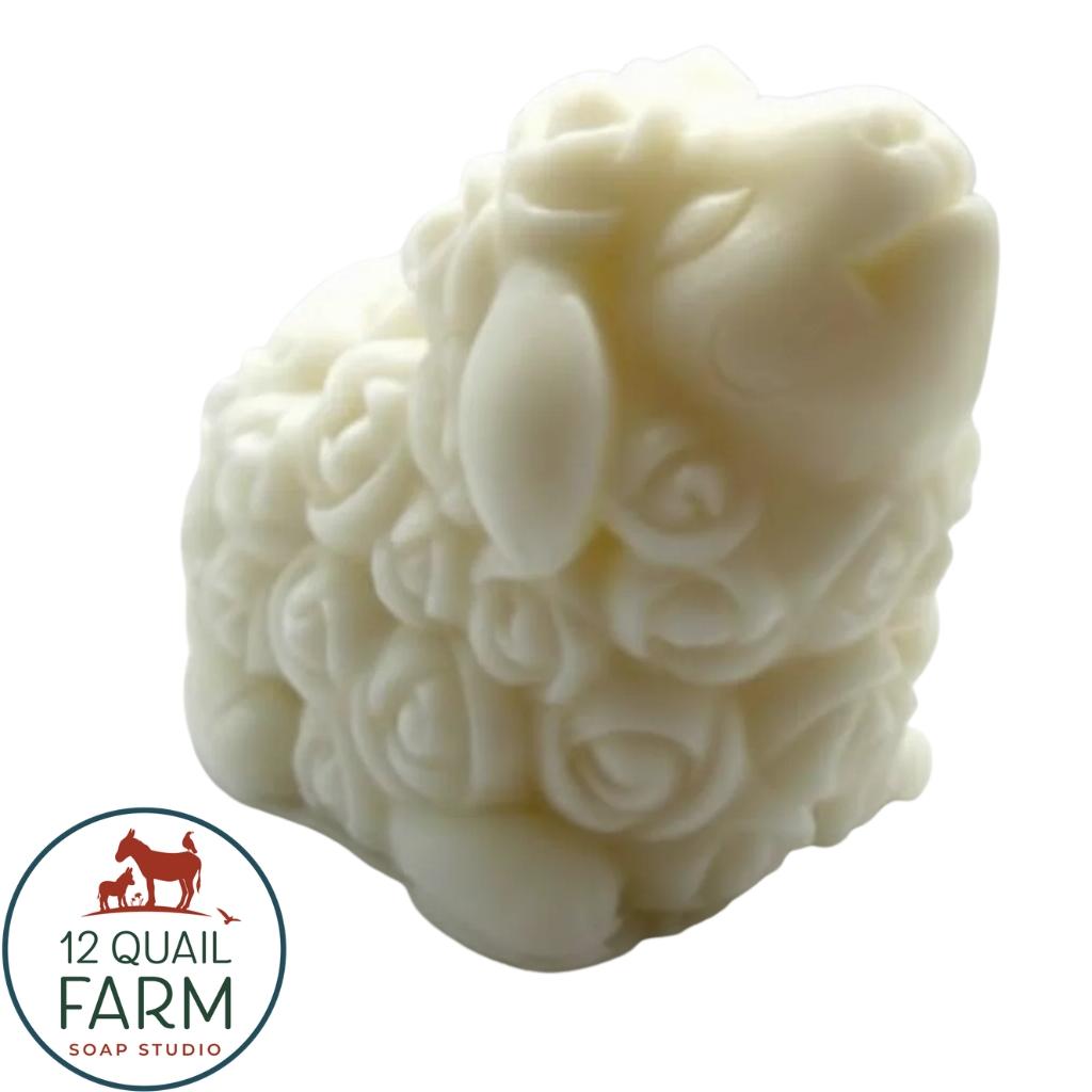 12 Quail Farm Sheep Soap- White