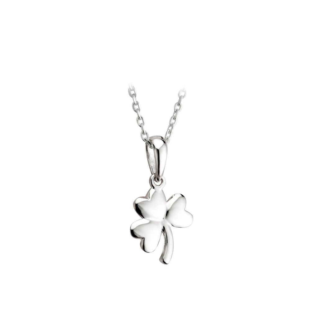Sterling Silver Shamrock Necklace- Small