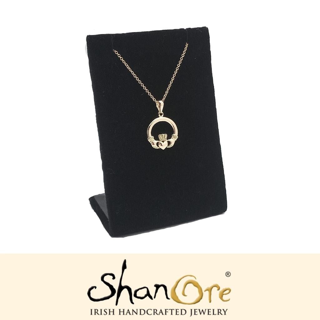 14K Gold Vermeil Claddagh Necklace