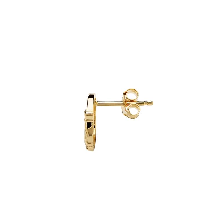 14K Gold Vermeil Claddagh Stud Earrings With Cubic Zirconia - The Celtic Gift Store - Earrings