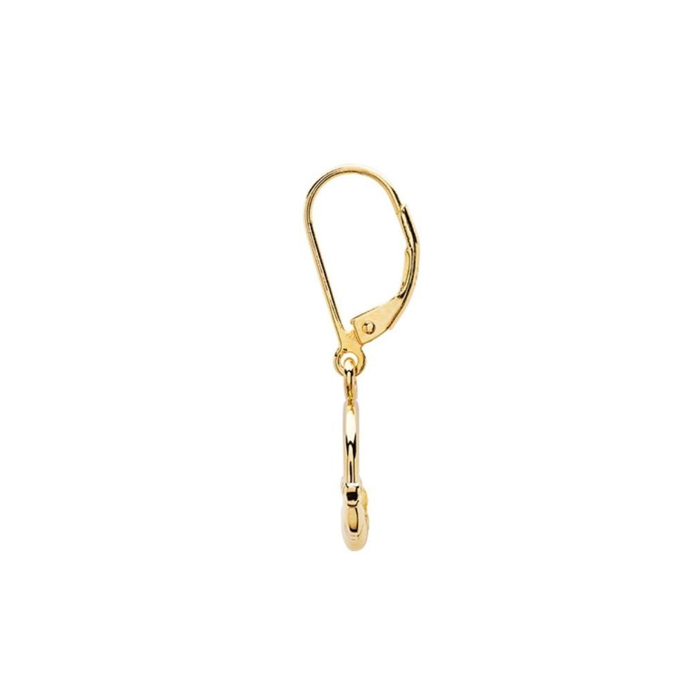 14K Gold Vermeil Drop Claddagh Earrings
