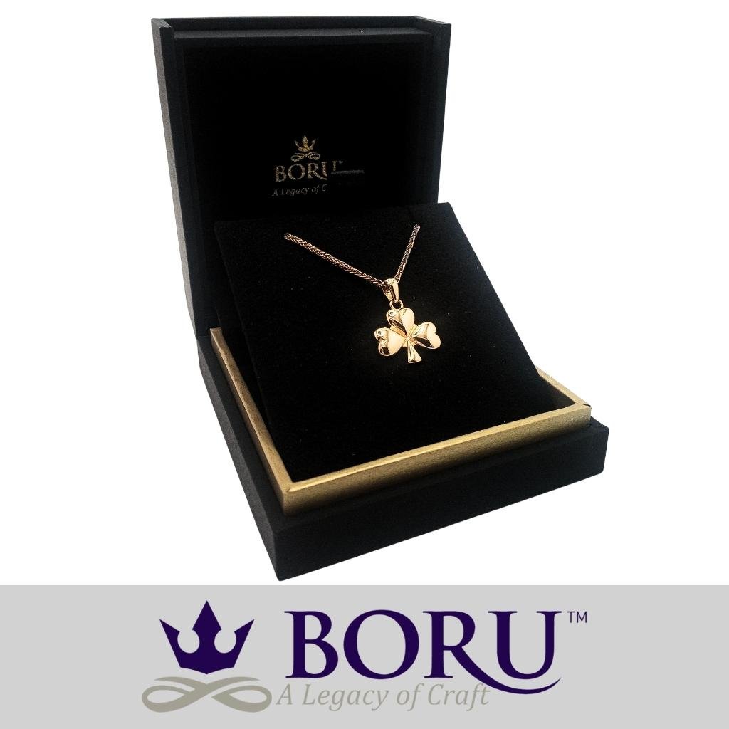14k Gold Vermeil Shamrock Necklace