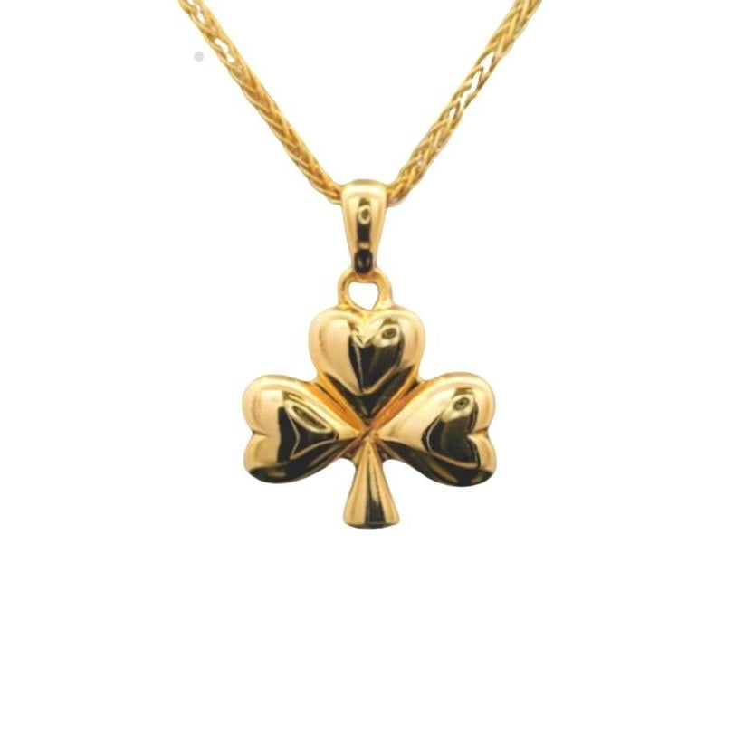 14k Gold Vermeil Shamrock Necklace