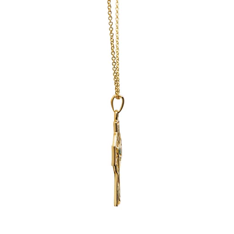 14k Gold Vermeil Trinity Knot Celtic Cross Necklace - The Celtic Gift Store - Necklaces