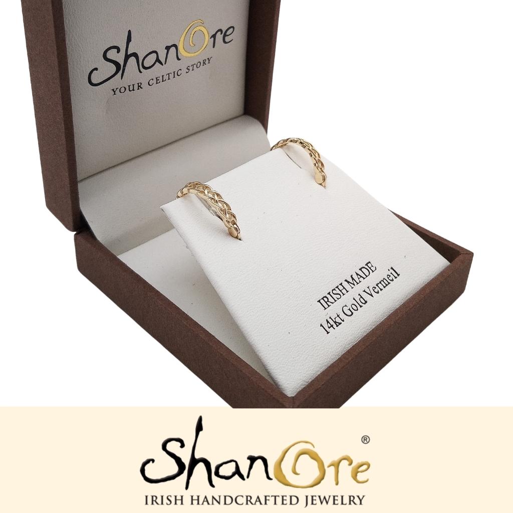 14Kt Gold Vermeil Celtic Knot Hoop Earrings