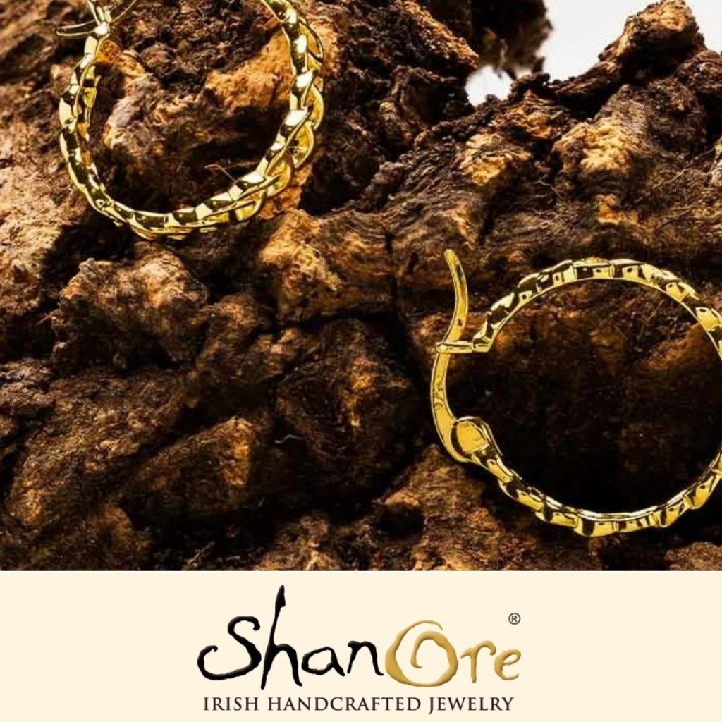 14Kt Gold Vermeil Celtic Knot Hoop Earrings