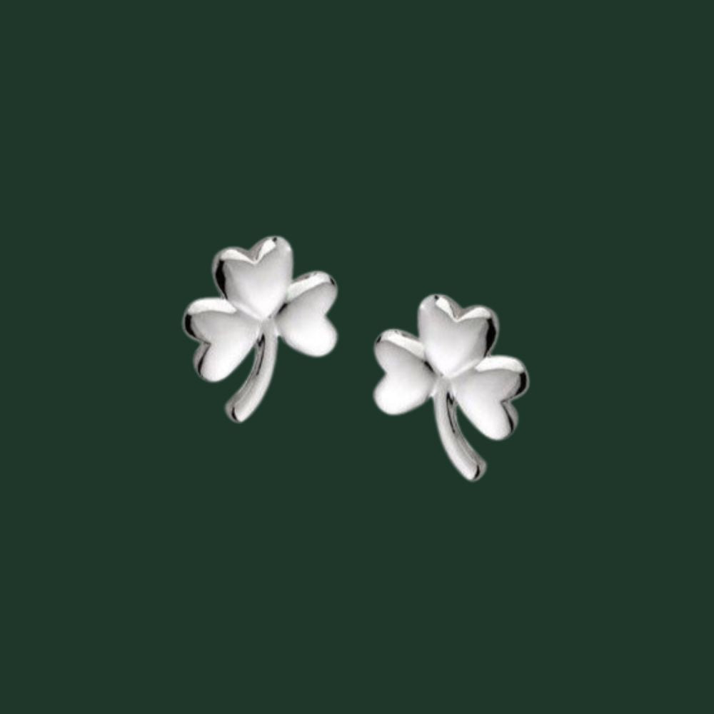 Sterling Silver Shamrock Earrings