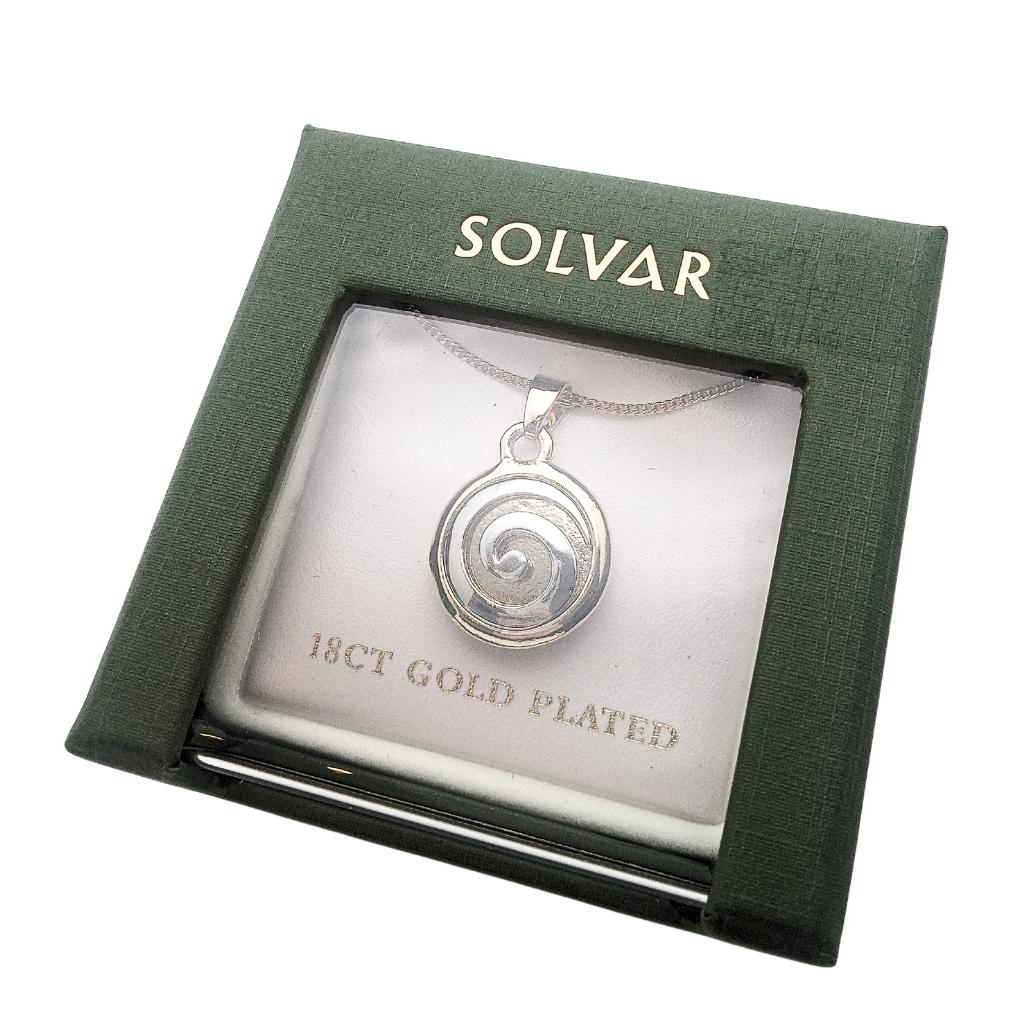 18ct Gold and Silver Plated Celtic Spiral Necklace