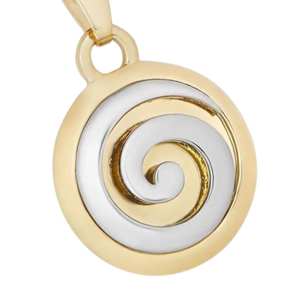 18ct Gold and Silver Plated Celtic Spiral Necklace