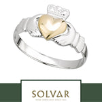 10K Gold and Sterling Silver Claddagh Ring