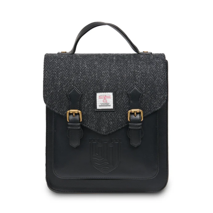 Islander Harris Tweed The Calton Backpack 'Black Herringbone'