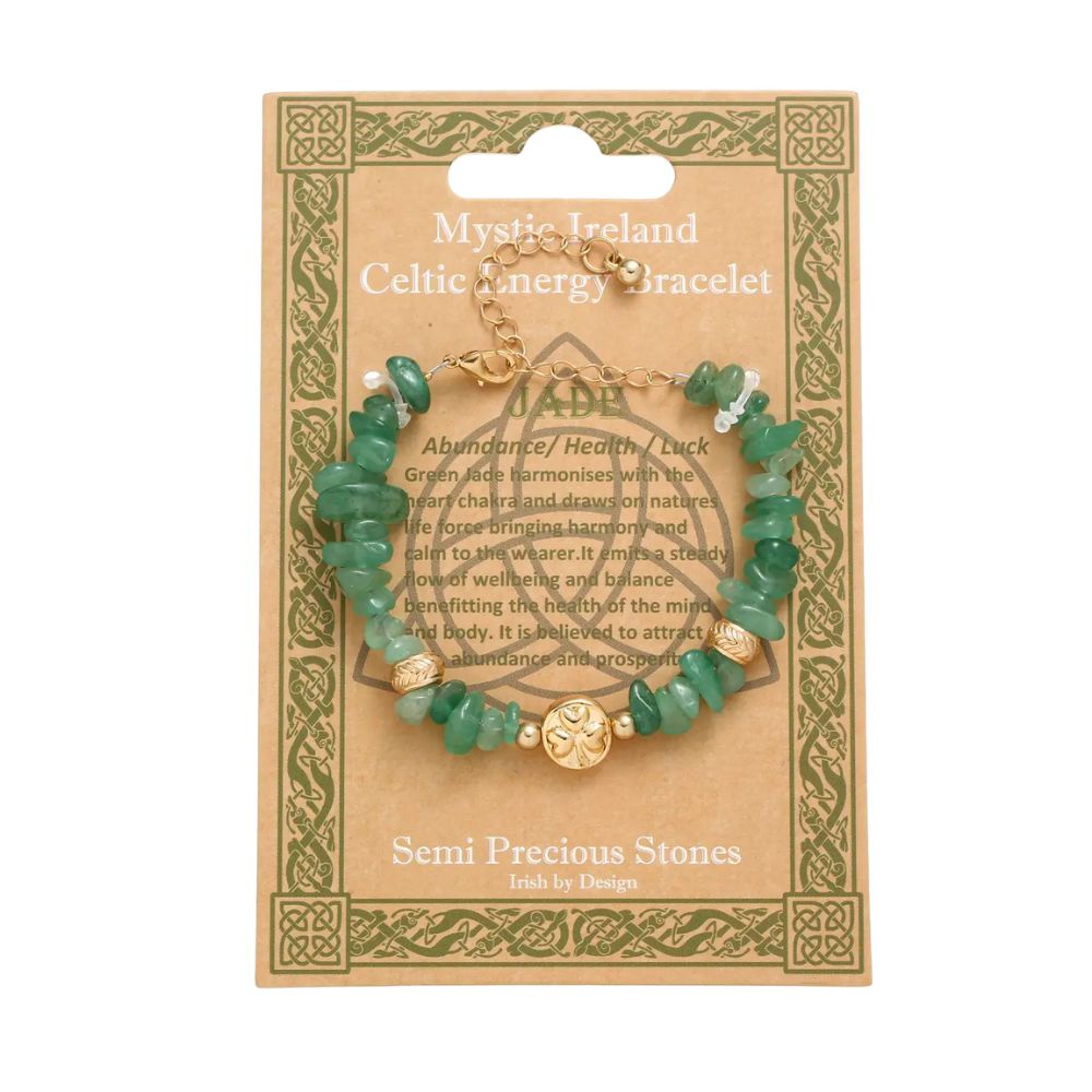 Shamrock Celtic Energy Bracelet- Jade