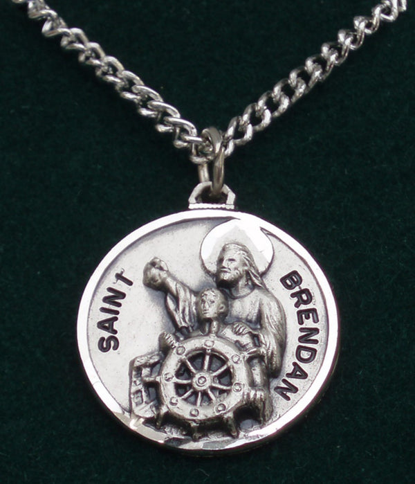 Sterling Silver St. Brendan Medal