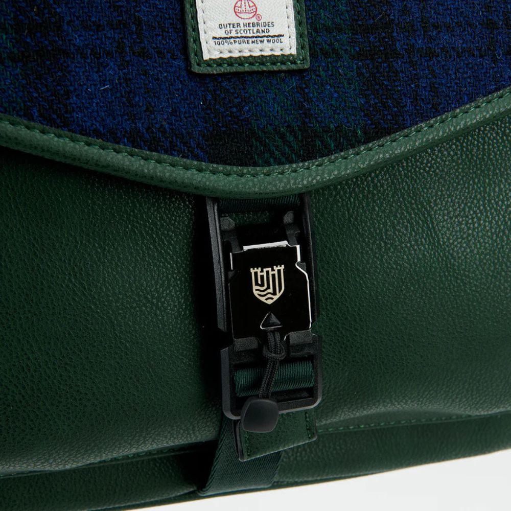 Islander Harris Tweed The Mini Laptop Bag 'Black Watch Tartan'