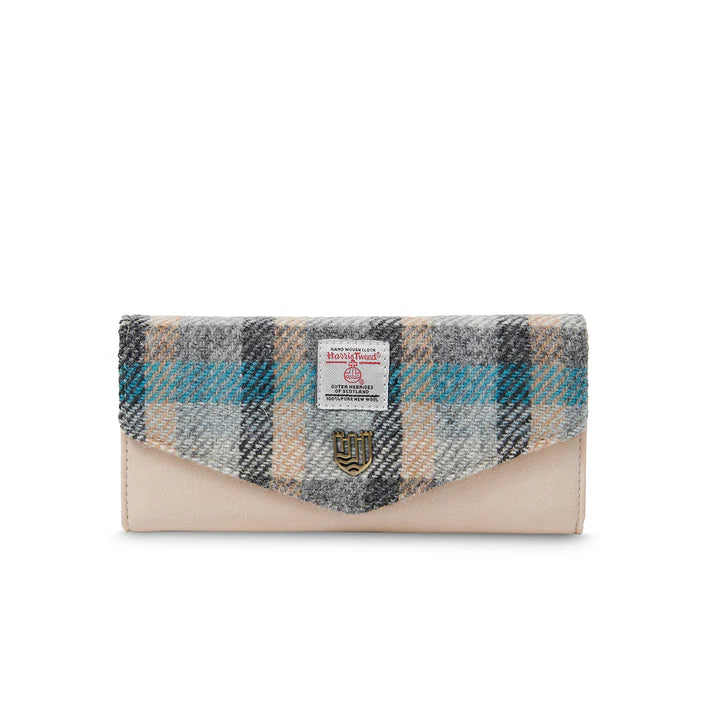 Islander Harris Tweed Large Clasp Clutch Purse 'Islander Tartan'