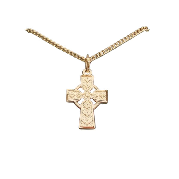 Gold Plated Celtic Cross Medal- Small
