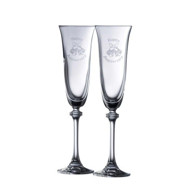 Galway Crystal Anniversary Champagne Flute Set