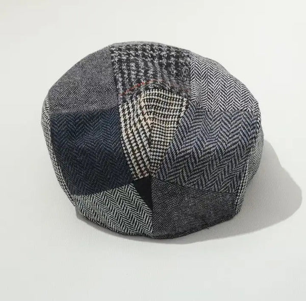 Boru Tweed Flat Cap- Grey Patchwork