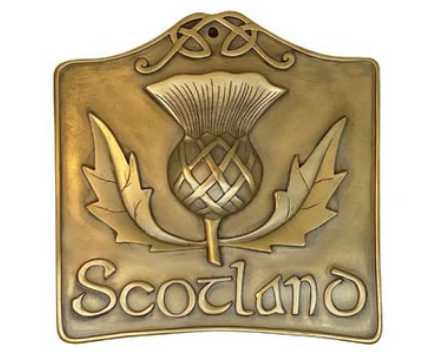 Bronze Scottish Thistle Wall Plaque