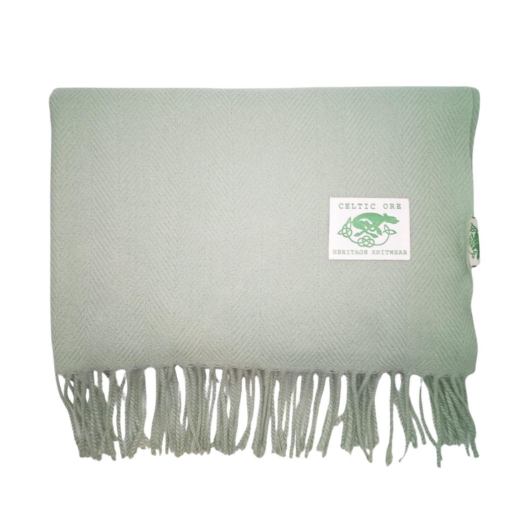 Celtic Herringbone Green Scarf