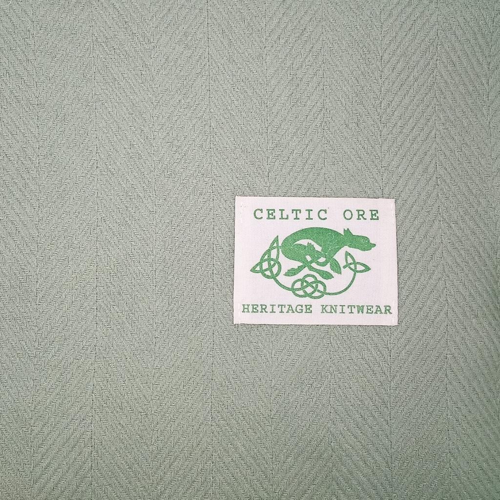 Celtic Herringbone Green Scarf