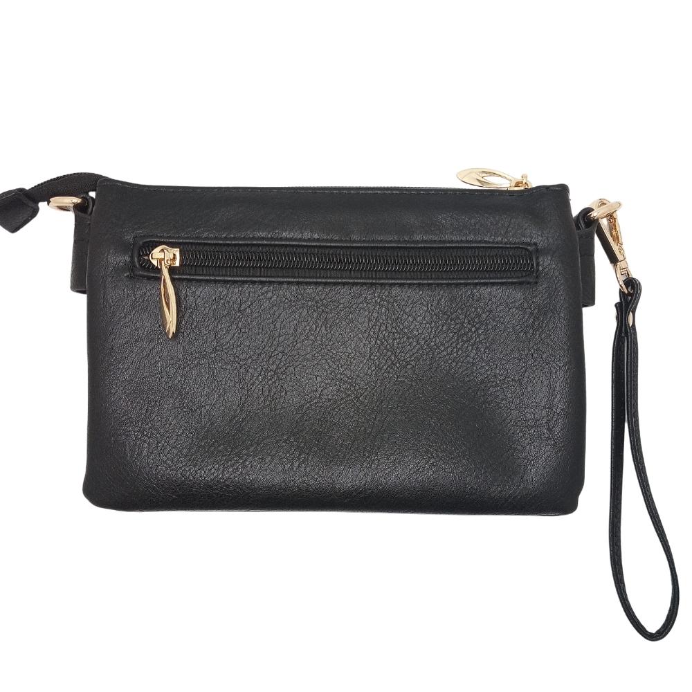 Celtic Trinity Knot Slip Pocket Bag- Black