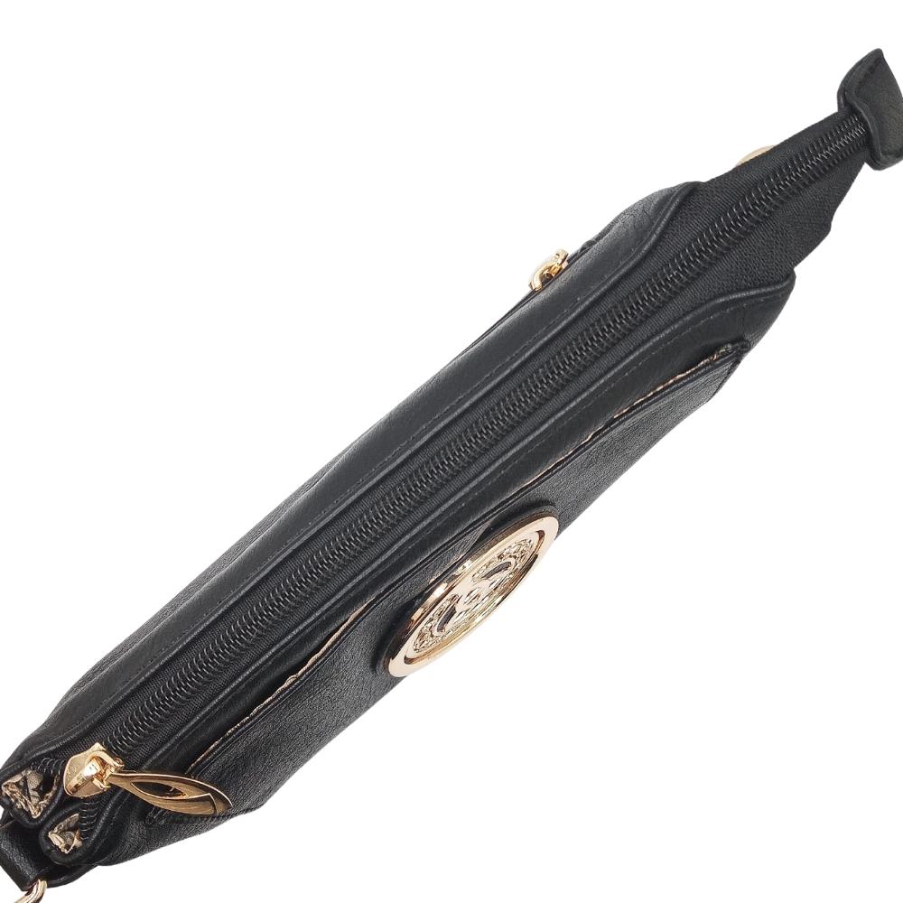 Celtic Trinity Knot Slip Pocket Bag- Black