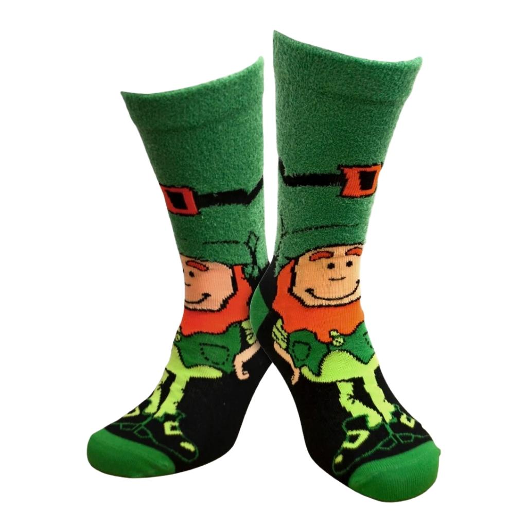 Chenille Leprechaun Socks