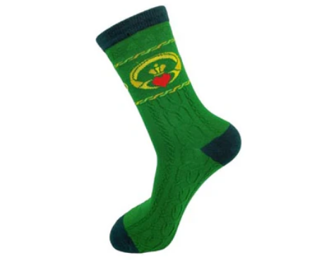 Green Claddagh Ring Socks