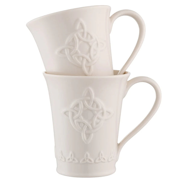 Belleek Classic Trinity Knot Mug Set