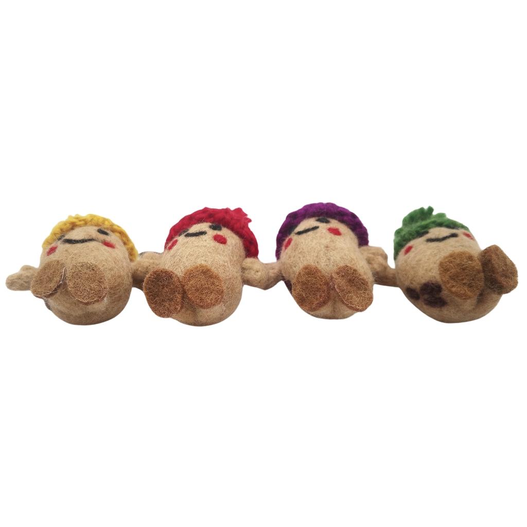 Collectible Knitted Potato Bobble Hat Keyring