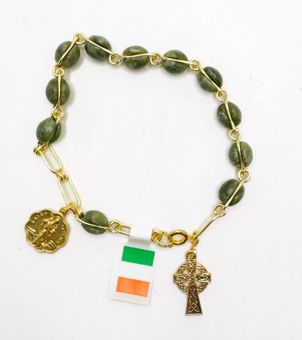 Connemara Marble Rosary Bracelet