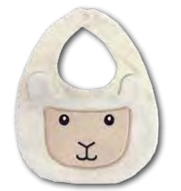 Patrick Francis Cream Sheep Baby Bib