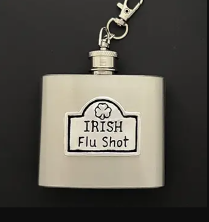 Irish Flu Shot Flask Keychain- 2 oz