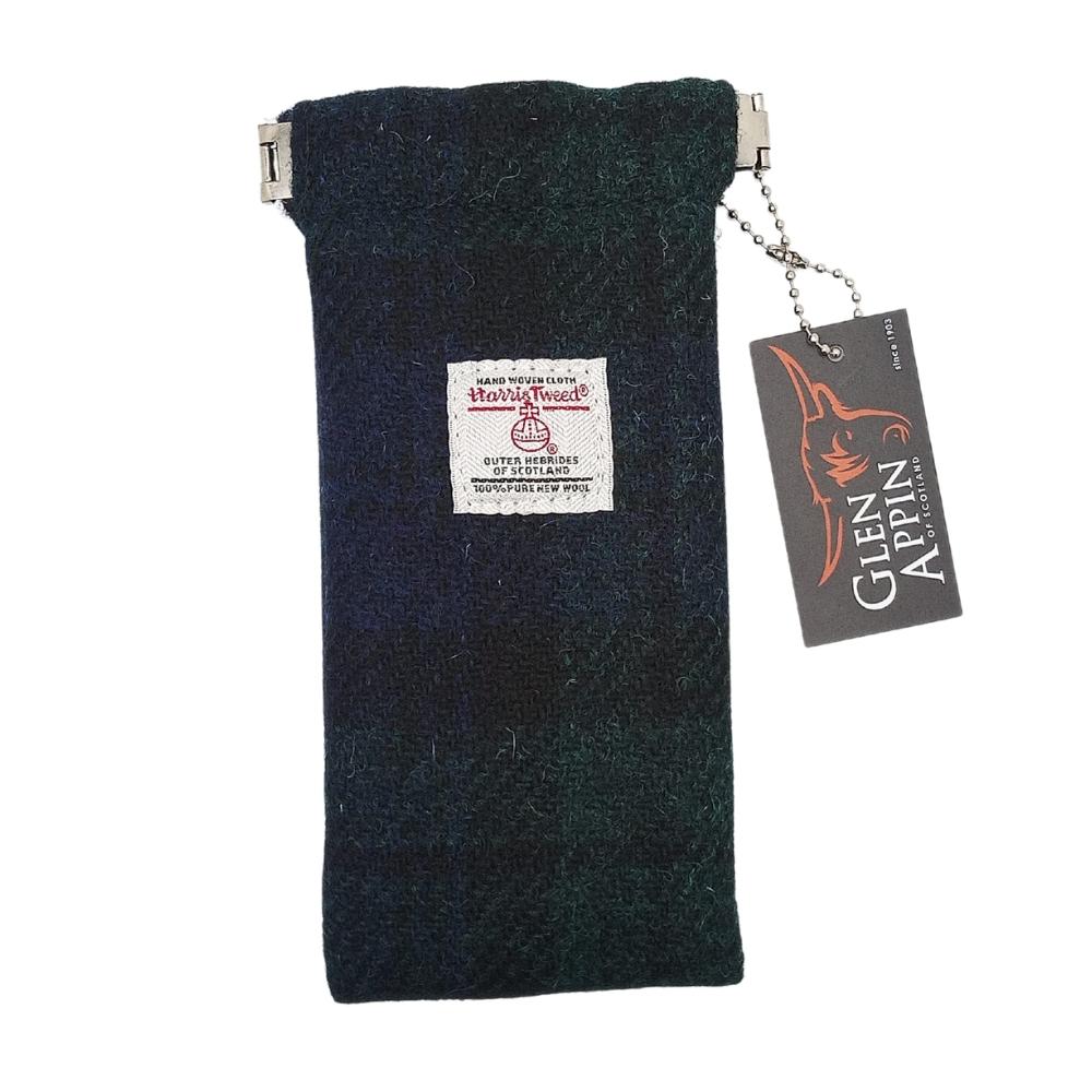 Glen Appin Blackwatch Tartan Harris Tweed Glasses Case
