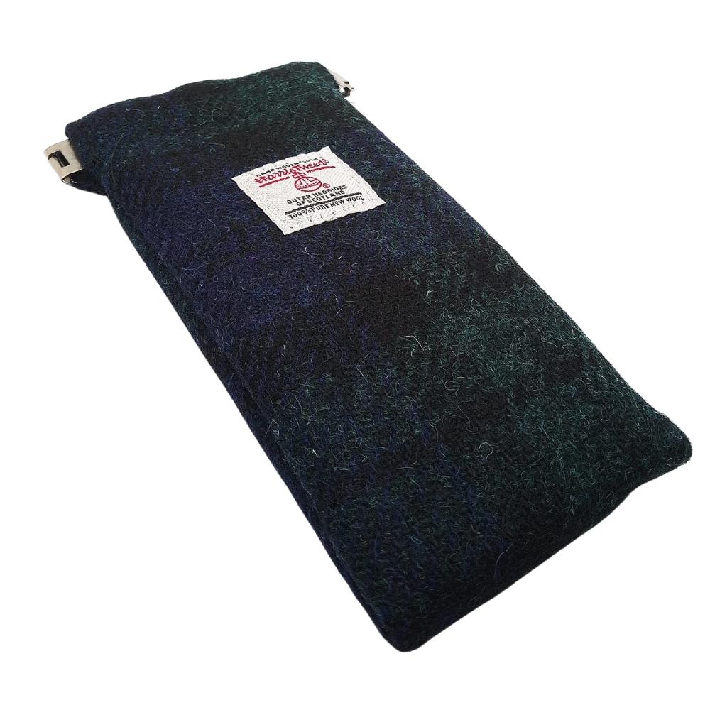 Glen Appin Blackwatch Tartan Harris Tweed Glasses Case