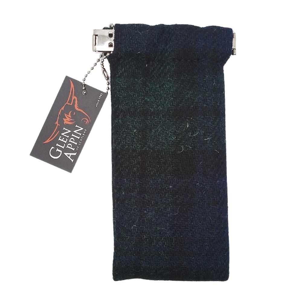Glen Appin Blackwatch Tartan Harris Tweed Glasses Case