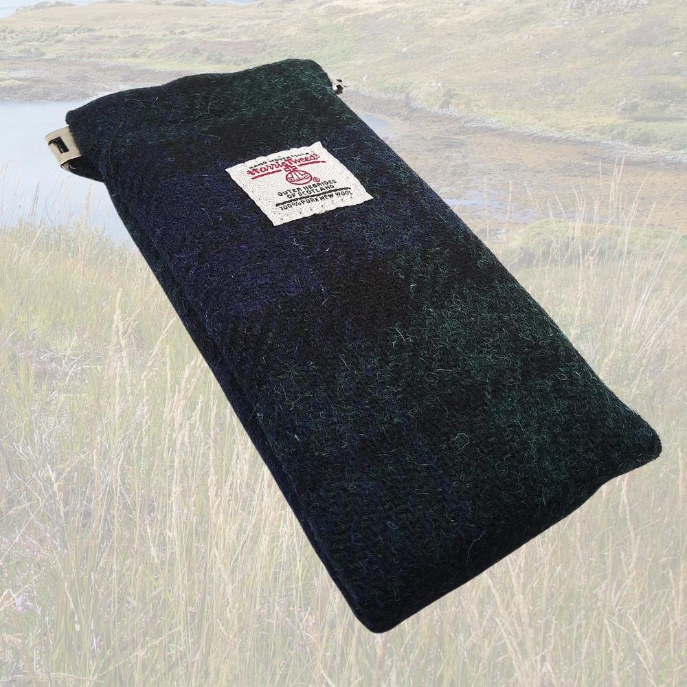 Glen Appin Blackwatch Tartan Harris Tweed Glasses Case