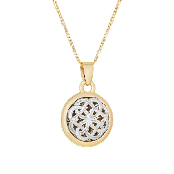 18ct Gold and Silver Plated Celtic Knot Necklace