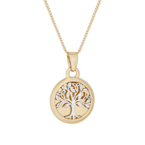 18ct Gold and Silver Plated Tree of Life Necklace