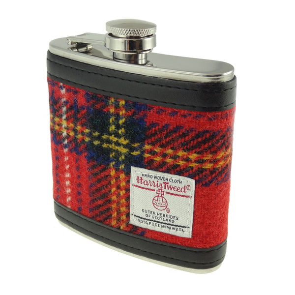 Harris Tweed Hip Flask- Royal Stewart Tartan