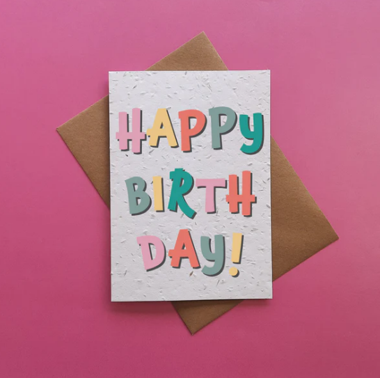 Happy Birthday- Plantable Seed Card