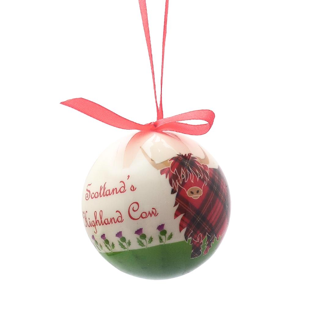 Highland Cow Baubles Gift Box - Set of 4