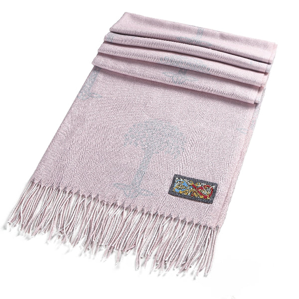 Celtic Tree of Life Scarf- Light Pink