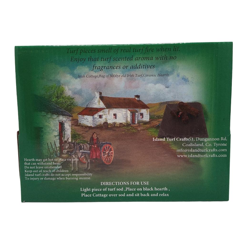 Irish Cottage Burning Turf and Burner