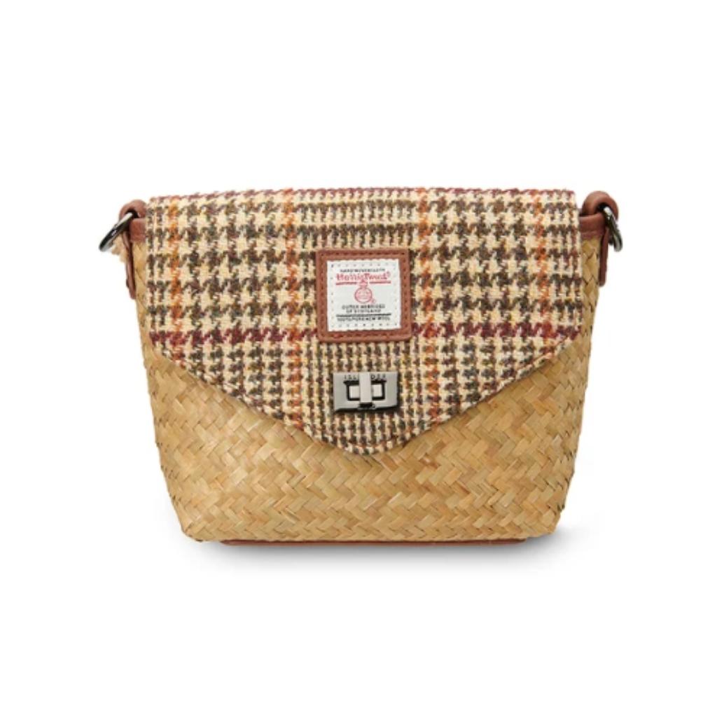 Islander Harris Tweed The Reed Crossbody 'Beige Dogtooth'